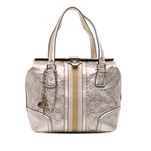 Pre-Loved Gucci Metallic Guccissima Web Treasure Handbag